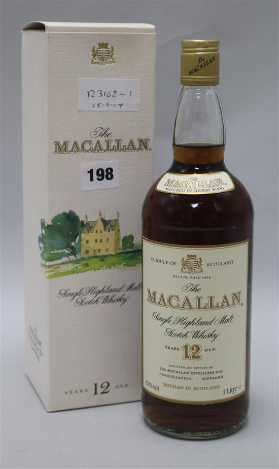 MaCallan 1 litre 12 years old Malt Whisky